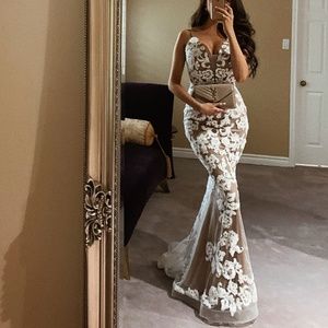 BEIGE & WHITE MAXI GOWN